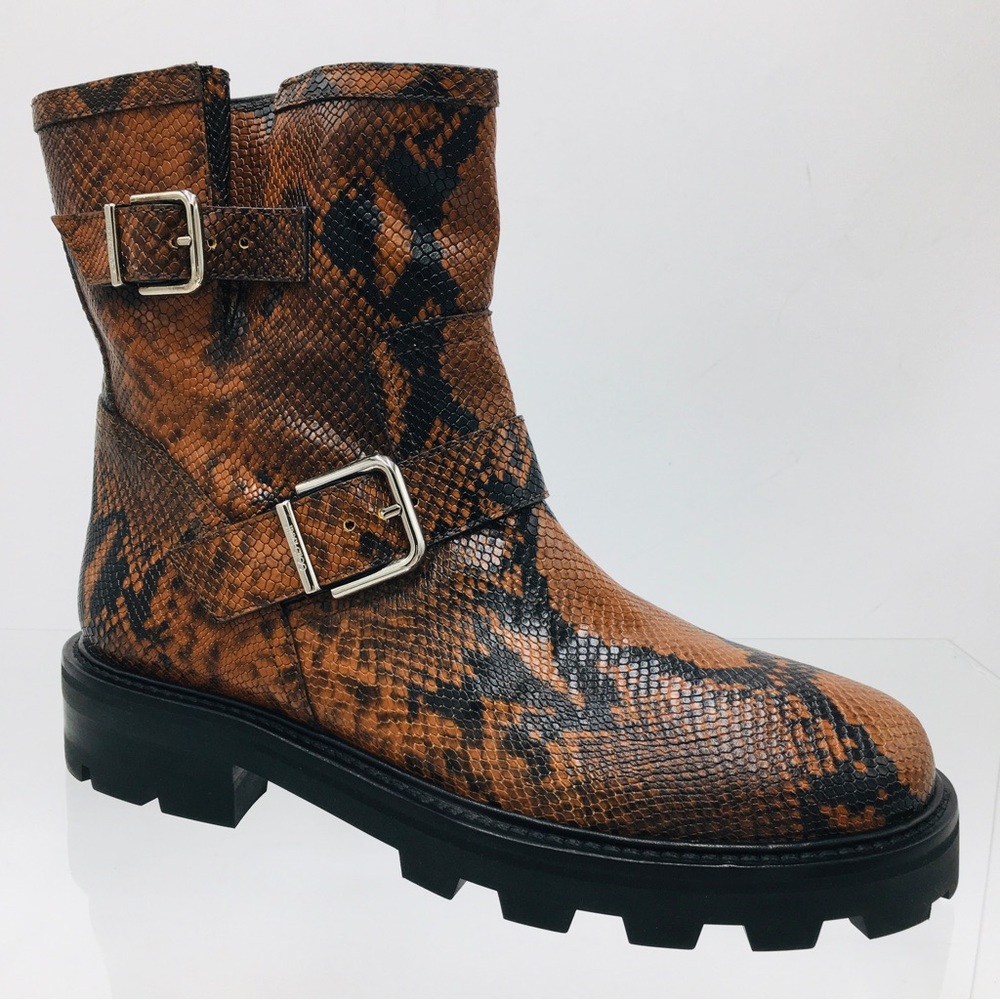 Jimmy Choo Youth II Snake Printed Leather Women’s Boots - Picture 9 of 16